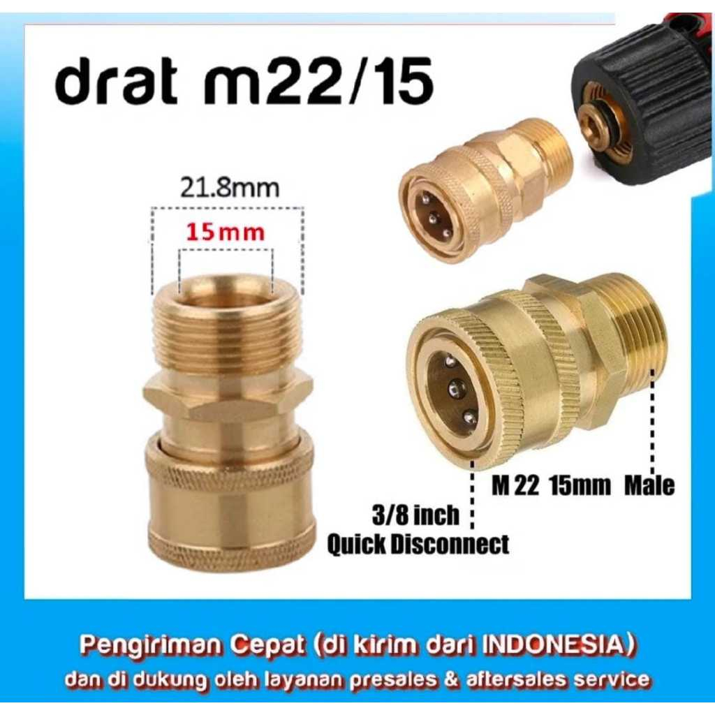 Quick Release Jet Cleaner (m22/15 male thread)