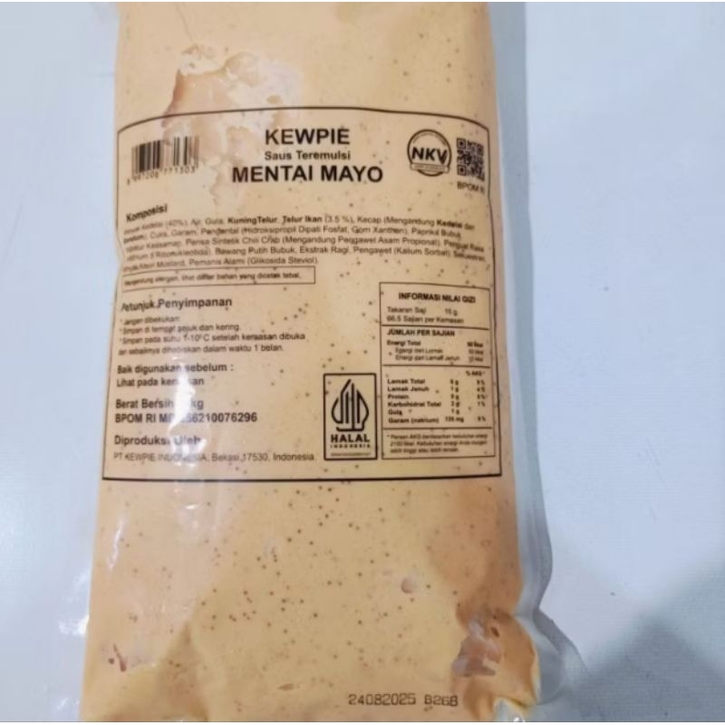 

Kewpie Saus Mentai Mayo 1 kg