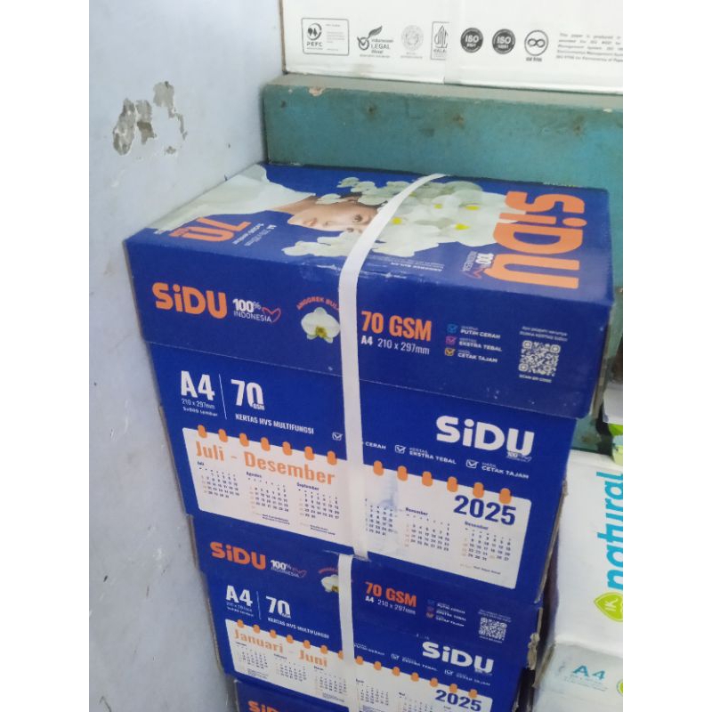 

BISA INSTANT 1 BOX SIDU kertas hvs a4 70 gsm 5 rim 2500 lembar baru 2025 kertas fotocopy print termurah gratis ongkir di shopee