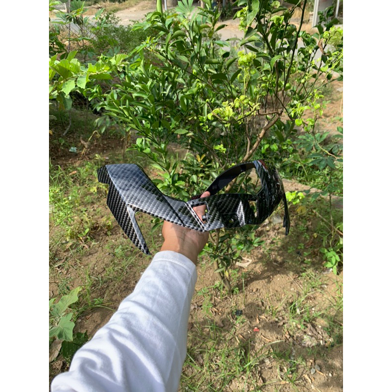 Batok lampu depan mx king v2 carbon tameng depan mx king v2 karbon cover lampu mx king v2