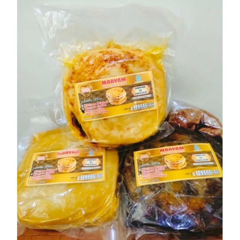 

Roti Maryam . Canai . Roti khas Timur Tengah . Roti Maryam Frozen Aneka Rasa . Ori . Keju . Coklat .