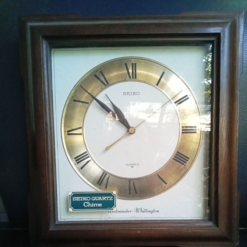 Jam dinding jadul Seiko quartz Westminster-Whittington japan Ok