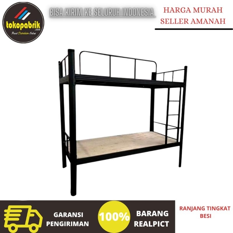 Ranjang Tingkat Besi / Ranjang Susun Minimalis / Ranjang Susun Besi / Ranjang 2 Tingkat Minimalis/ D