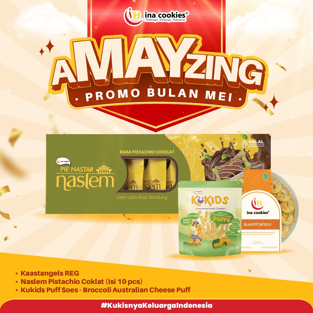

[PROMO AMAYZING] PAKET BUNDLING "J" (Naslem Pistachio 10, Kaastengels Reguler, Kukids Broccoli)