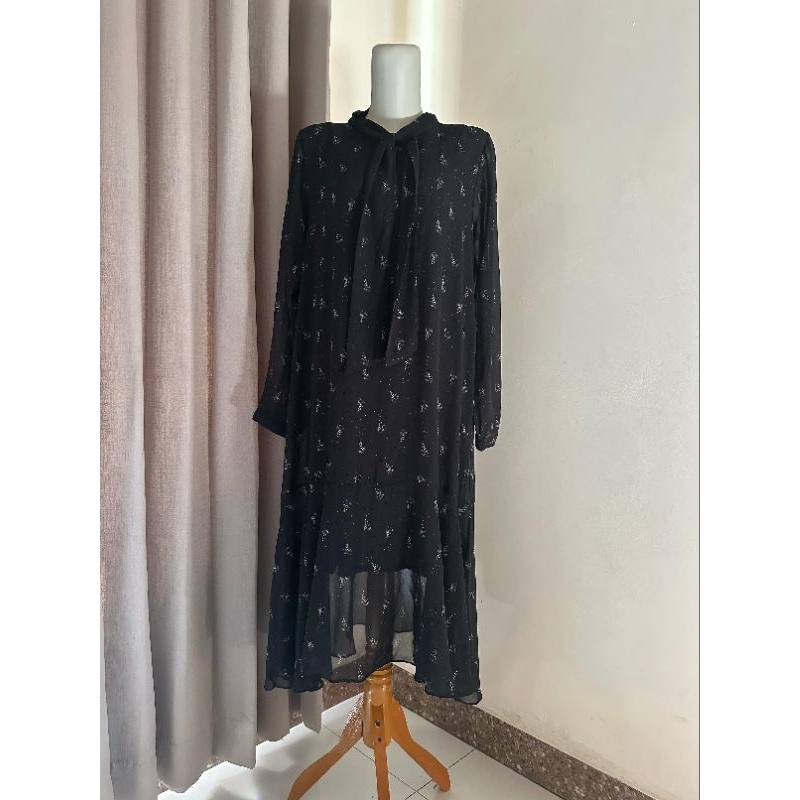 

preloved long dress sifon berfuring (sudah +admin)