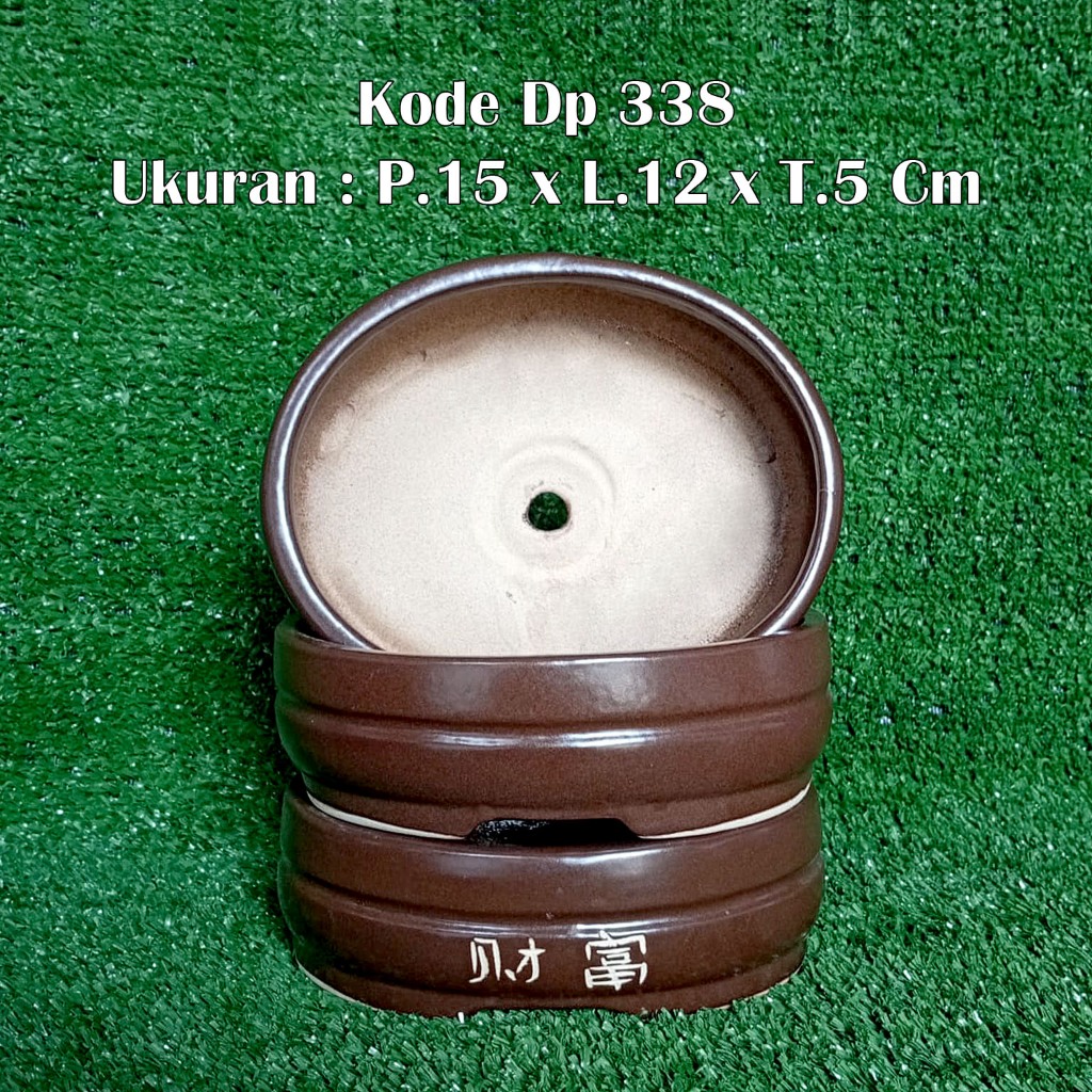 POT BONSAI KERAMIK OVAL CEPER ( DP 338 )
