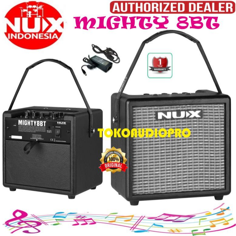 Ampli NUX Mighty 8BT Guitar Modeling Amplifier Gitar Nux Bluetooth Nux Mighty 8 bt