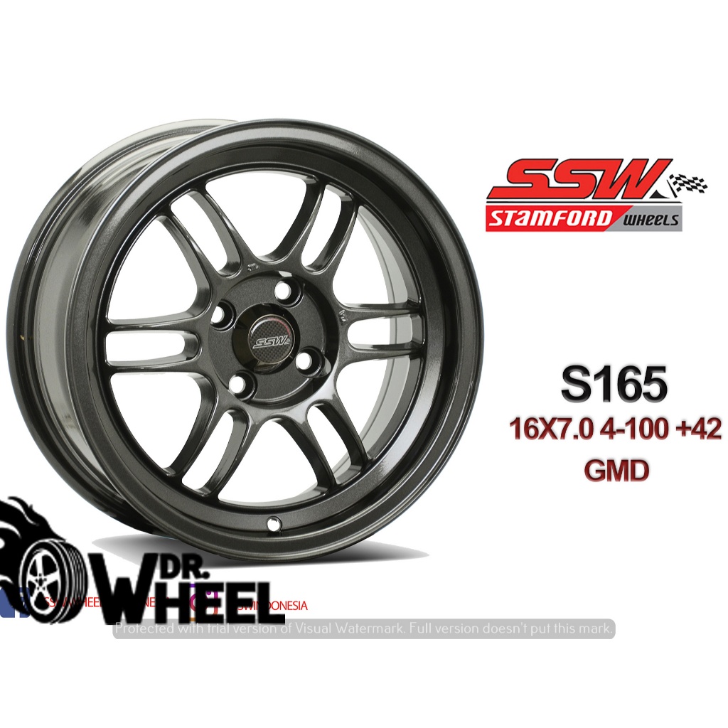 Velg mobil bisa tuekr tambah velg ring 16 lebar 7 h4x100 warna grey matt dop