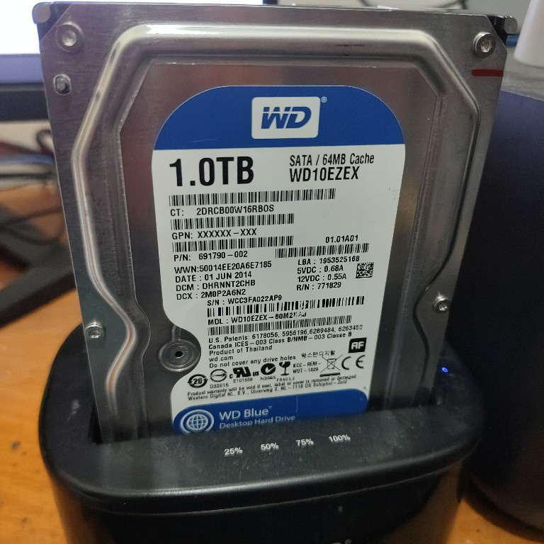 Harddisk 1TB HDD Internal Komputer SATA Hardisk WD Blue RUSAK
