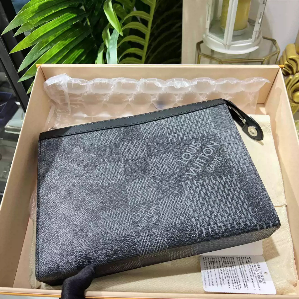 ［ Produk asli Perancis］N60444  LOUIS VUITTON POCHETTE VOYAGE ,Tas Kerja Pria,Tas Dokumen