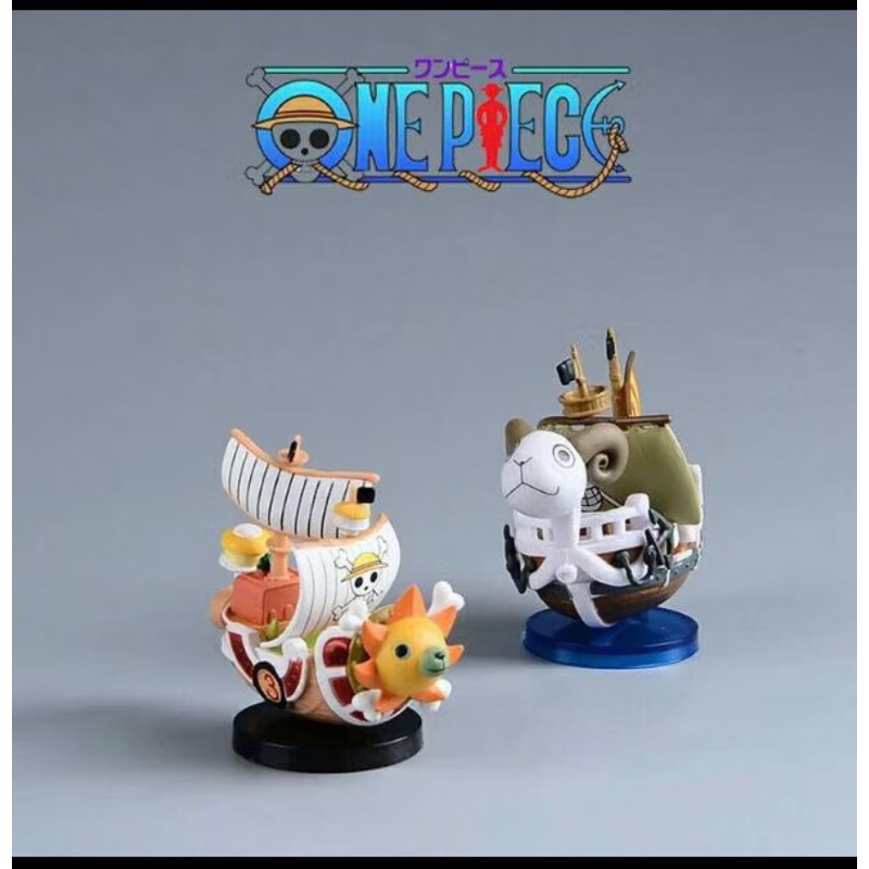 Miniatur Figure Kapal One Piece Luffy Topi Jerami Hiasan Dashbord