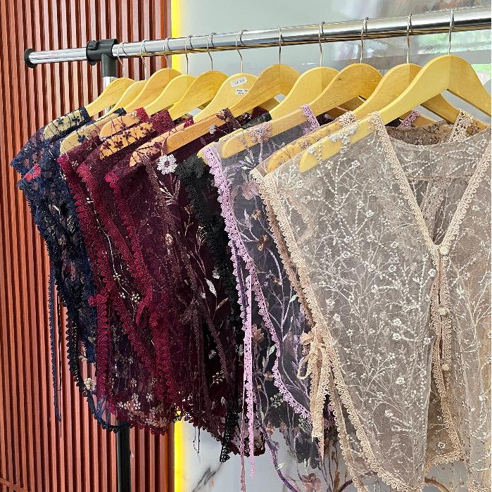 VEST BROKAT TILE PREMIUM I VEST WANITA VINTAGE I OUTER KONDANGAN BROKAT