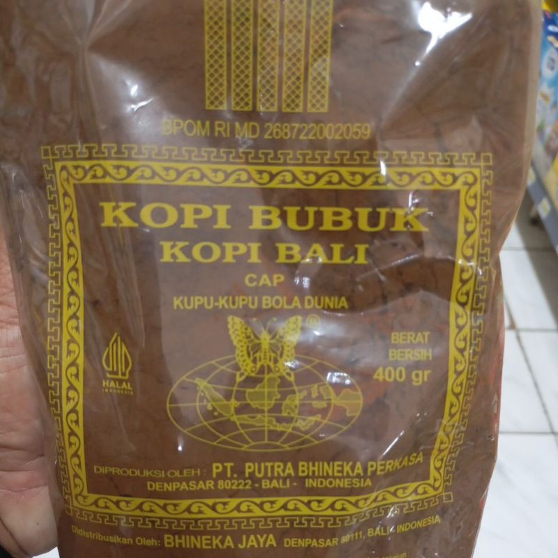

Kopi Bali Kupu kupu bola dunia kemasan 400 gram