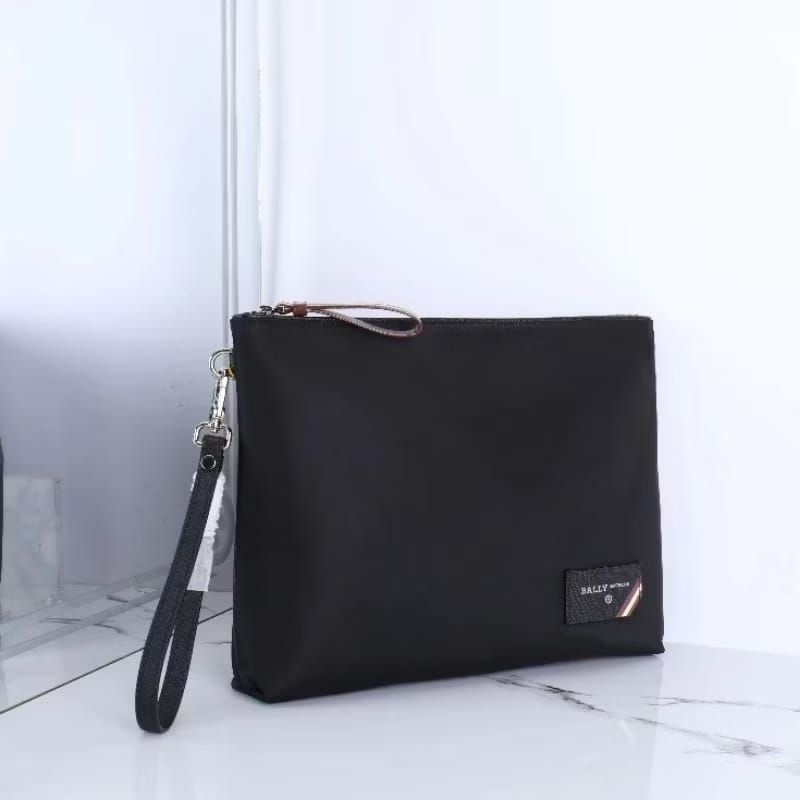 CLUTCH BALLY Fholler Black Nylon Fullset Authentic