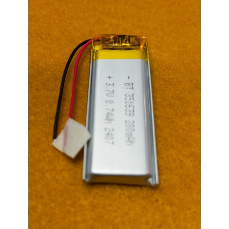 Baterai Lithium-ion Polymer LiPo 3,7V 200Mah 351639