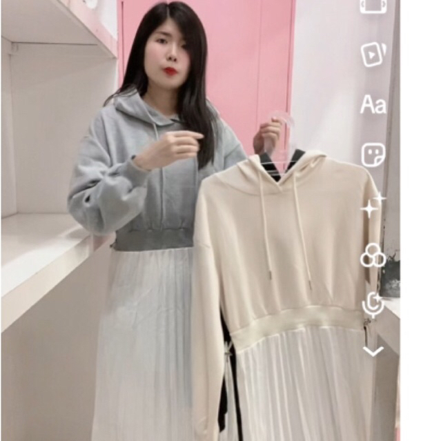 Dress lengan panjang model hudi