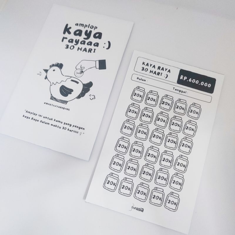 

RAHASIA Amplop kaya raya 30 Hari/ Amplop menabung targeting / Amplop saving challange 30 Days