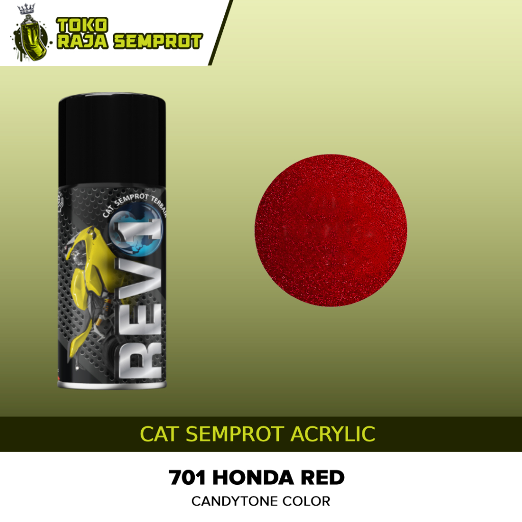 Cat Semprot Pilox Acrylic Otomotif Candy Tone Revo Rev1 Honda Red 701