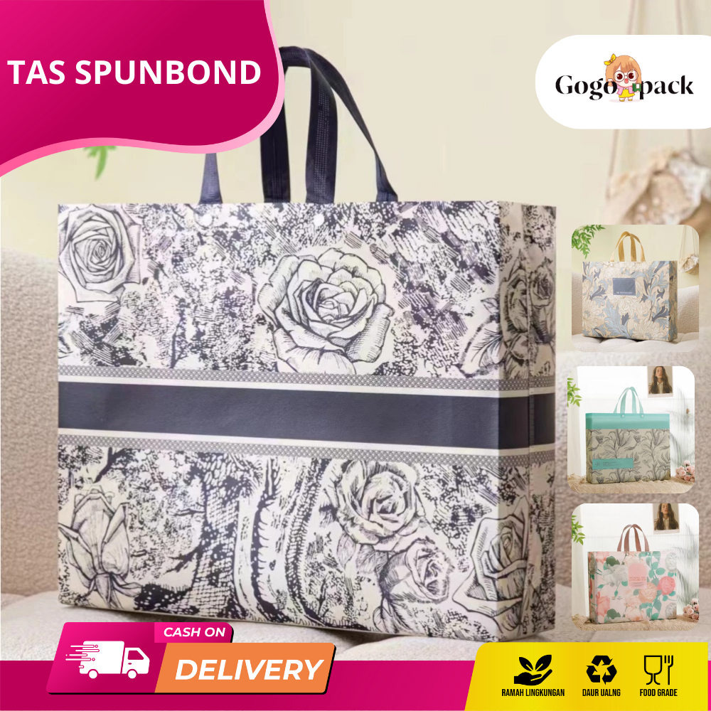 Tas Belanja Jumbo / Tas Spunbond Besar / Goodie Bag Spunbond Besar / Spoundbond Bag Jumbo / Tas Bela