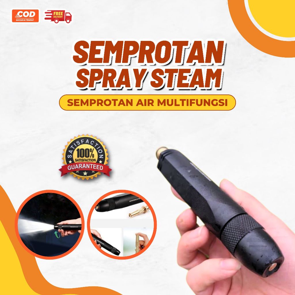 Semprotan Air Spray Steam Motor & Mobil Multifungsi Daya Hidrolik Tinggi & Anti Karat