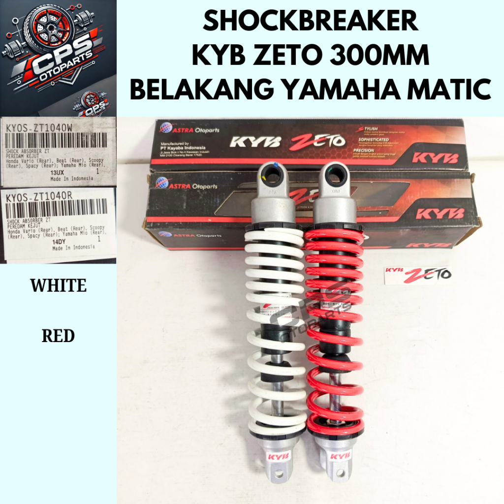 Shock Belakang Mio & Vario KYB ZETO ZT1040 ZT5060 | Mio Sporty Soul GT Xeon Beat Scoopy Genio Spacy 