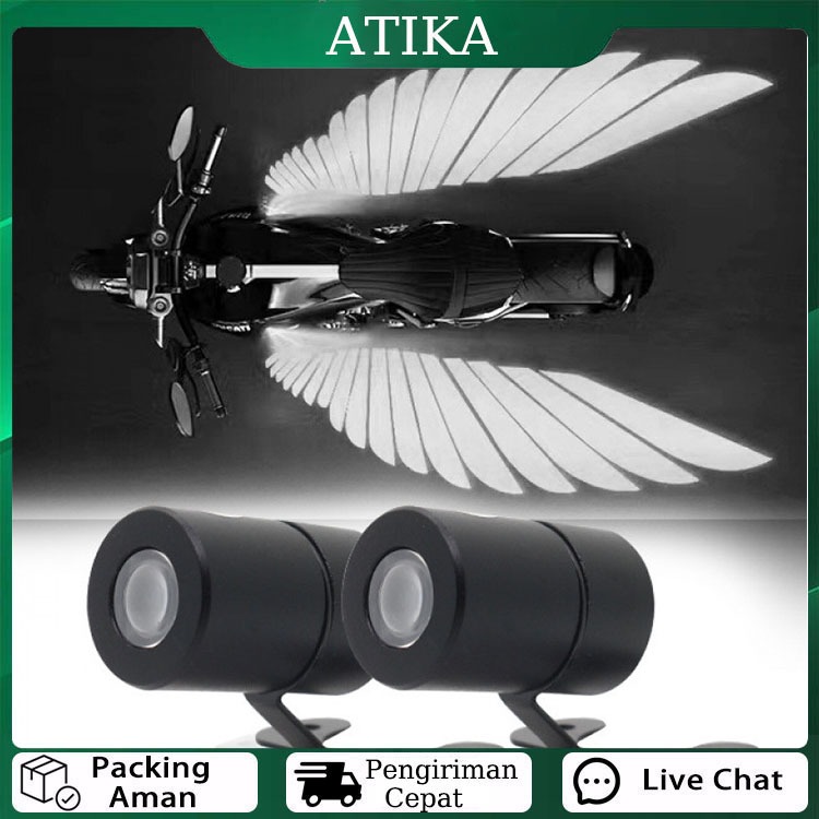 2pcs Lampu Kolong Motor Lampu Sepeda Motor Sayap Malaikat Lampu Kolong Motor Lampu Lis Motor