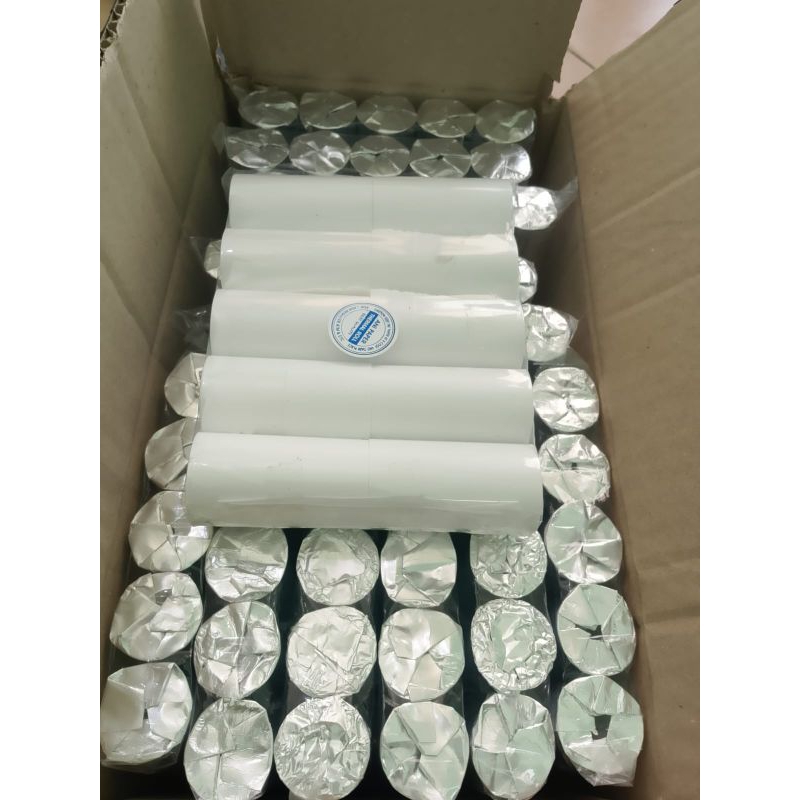 

Kertas thermal Edc poloskor ukuran 58/57x30mm paket 10 Roll