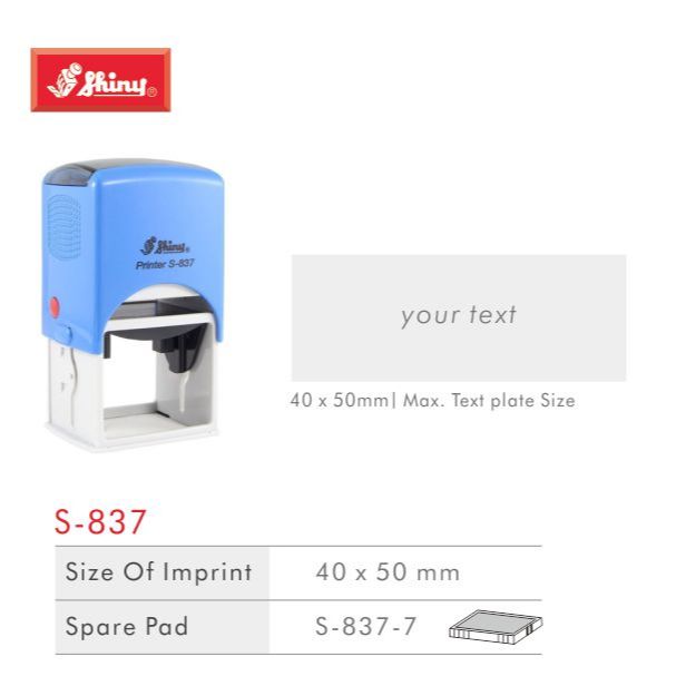

Stempel Shiny S-837 Custom Huruf/otomatis self ink