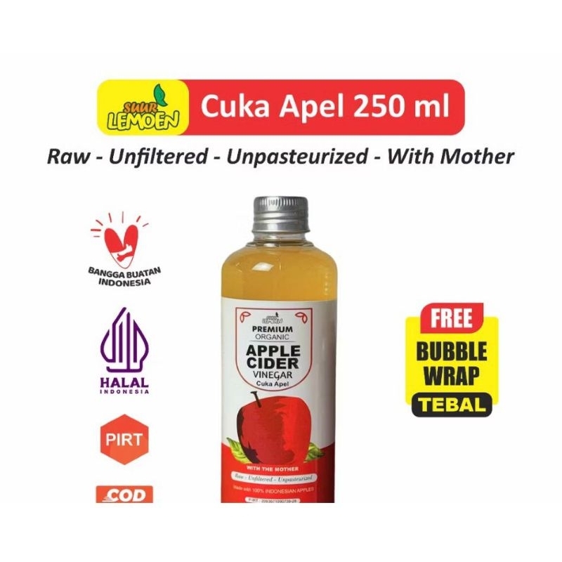 

Cuka Apel With Mother Organik Original Premium 250ml Halal BPOM - Untuk Diet/Menurunkan Berat Badan