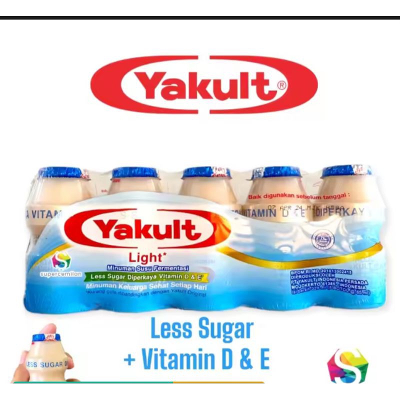 

yakult light less sugar yakult rendah gula isi 1 pacs/5 botol