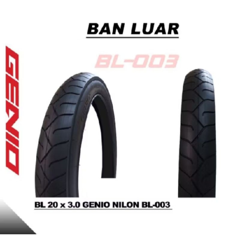 BAN LUAR SEPEDA BMX 20 X 3.0 GENIO