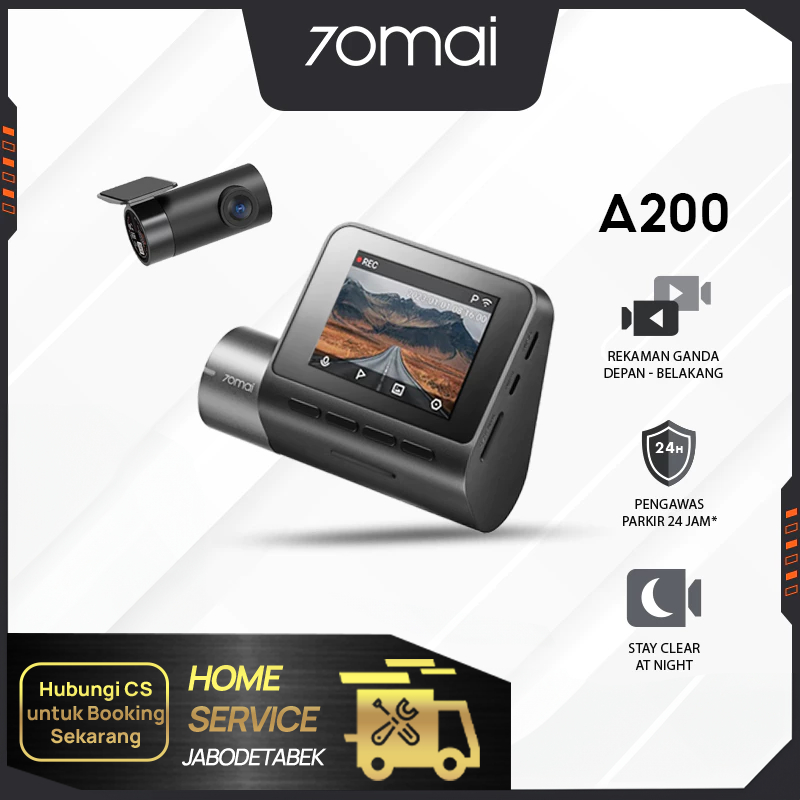 70mai Dash Cam A200 Set Dual-Channel 1080P HDR Fov 130 70mai Night Owl Vision Dashcam Mobil