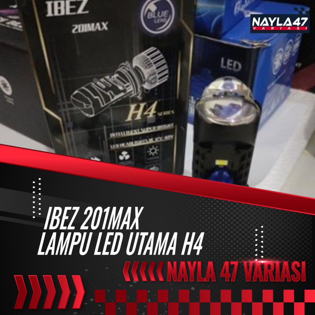 Lampu LED H4 IBEZ 201Max untuk Motor dan Mobil