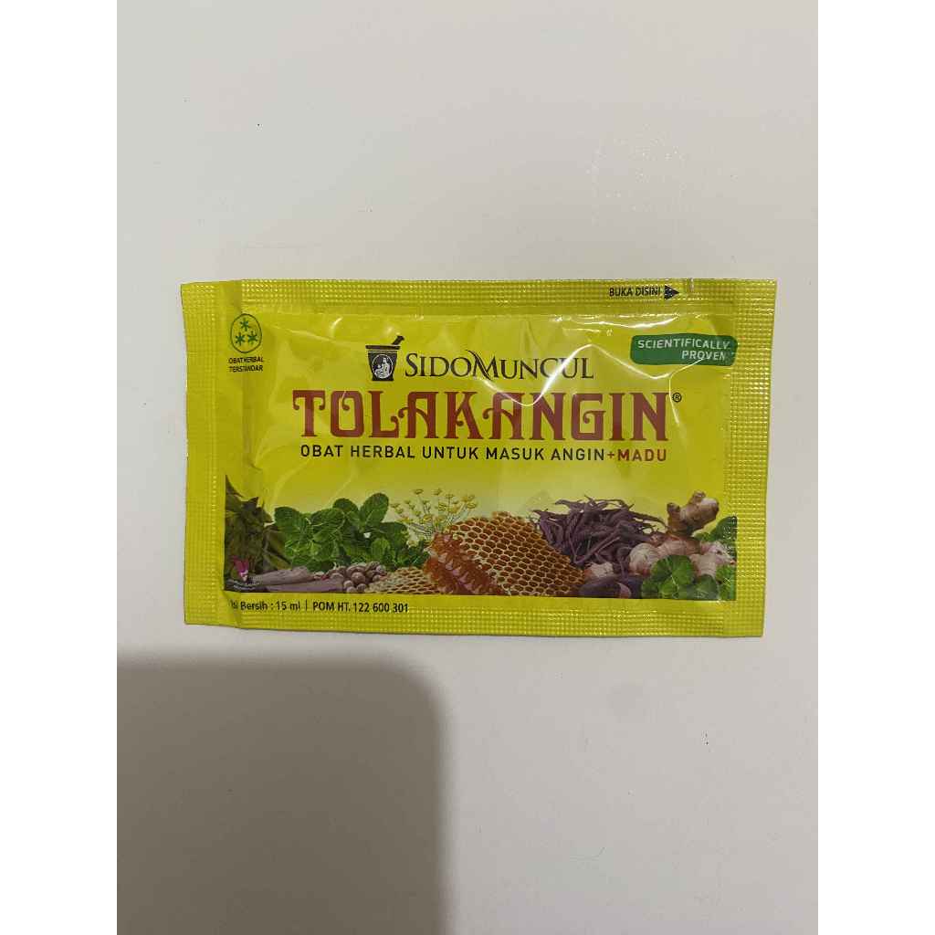 

Tolak Angin cair sachet reda masuk angin