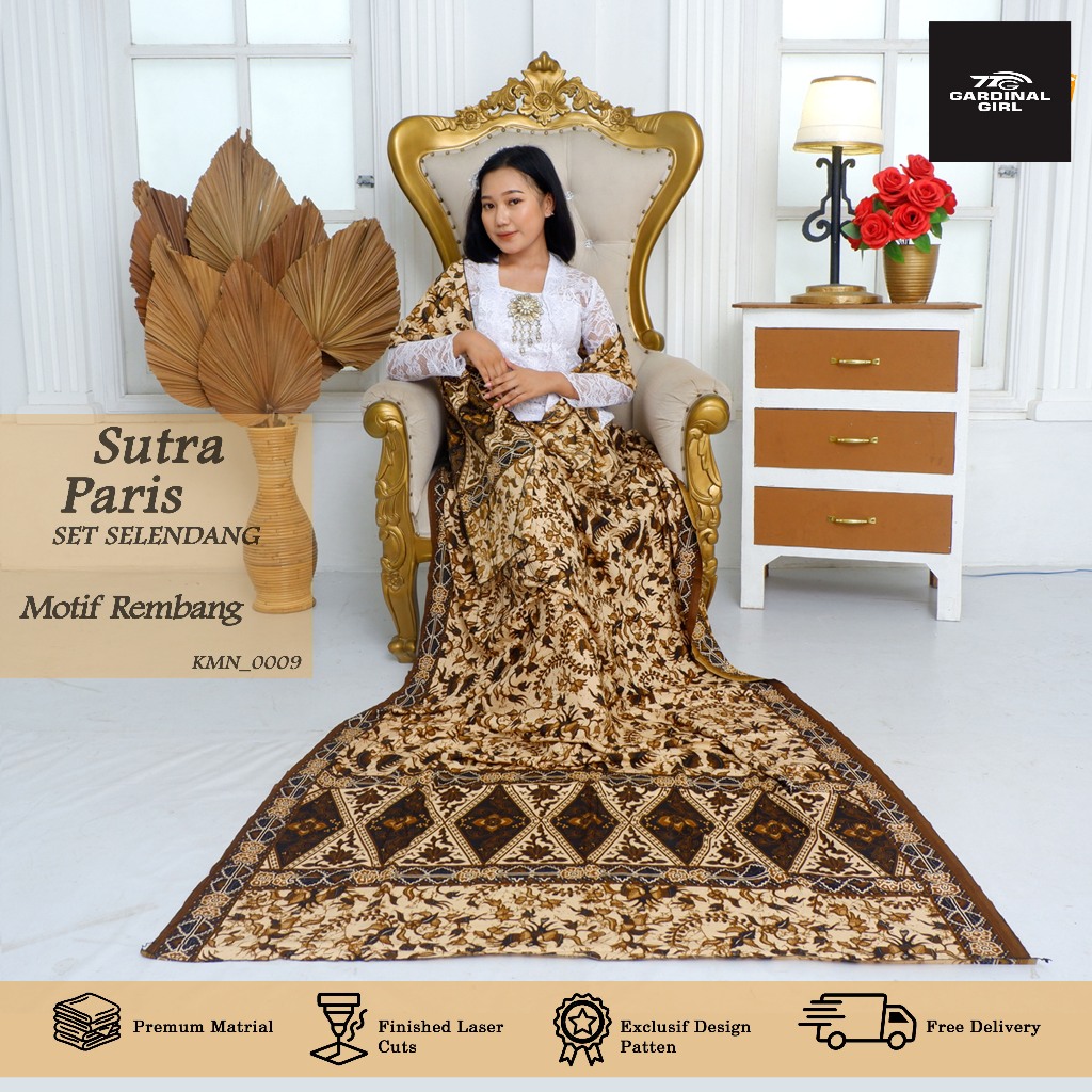 Kamen Lembaran Batik Motif Terbaru Bahan Sutra Paris ATBM - Kamen Endek Jumputan Bali