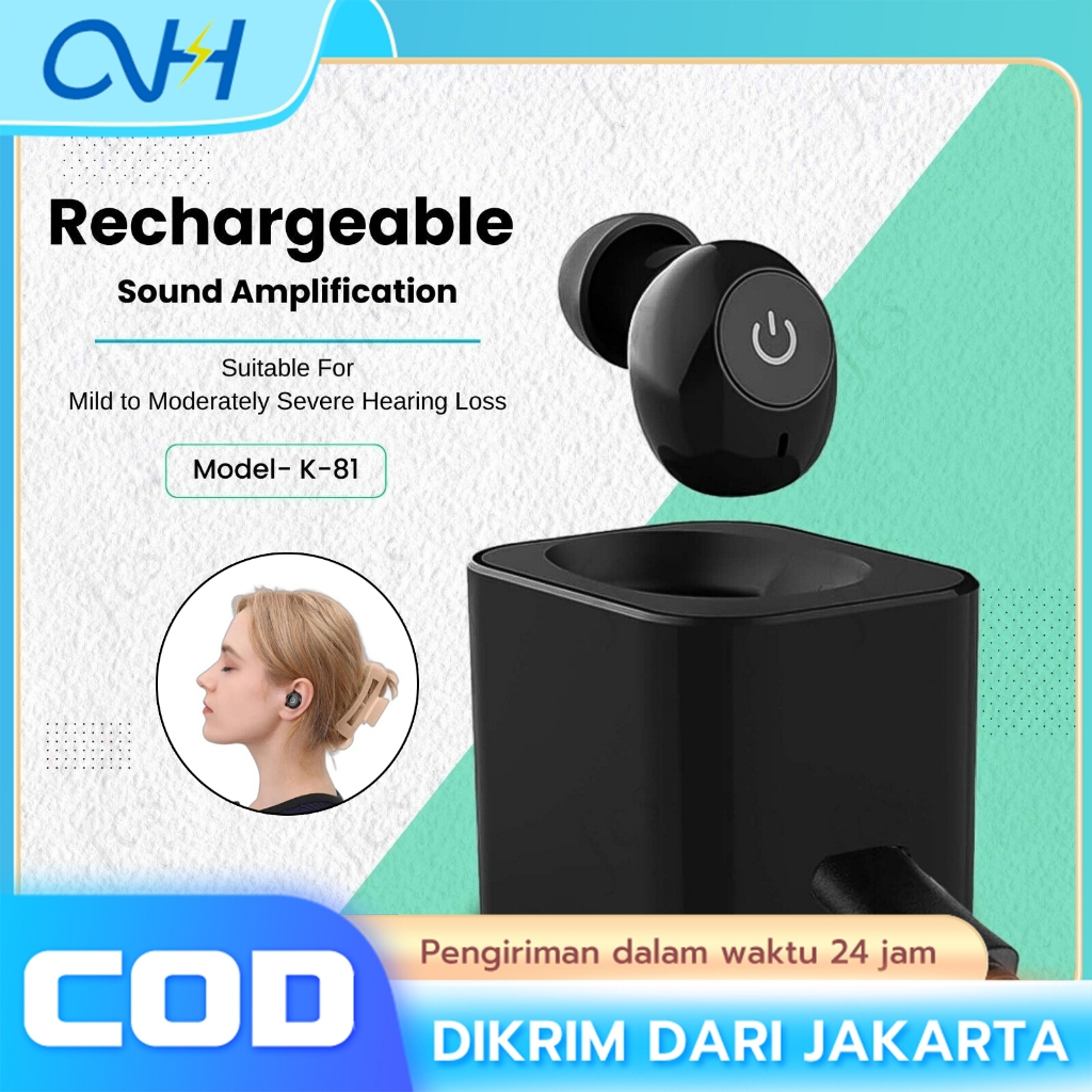 K81 Alat Pendengaran Telinga Alat Bantu Dengar Mini Digital