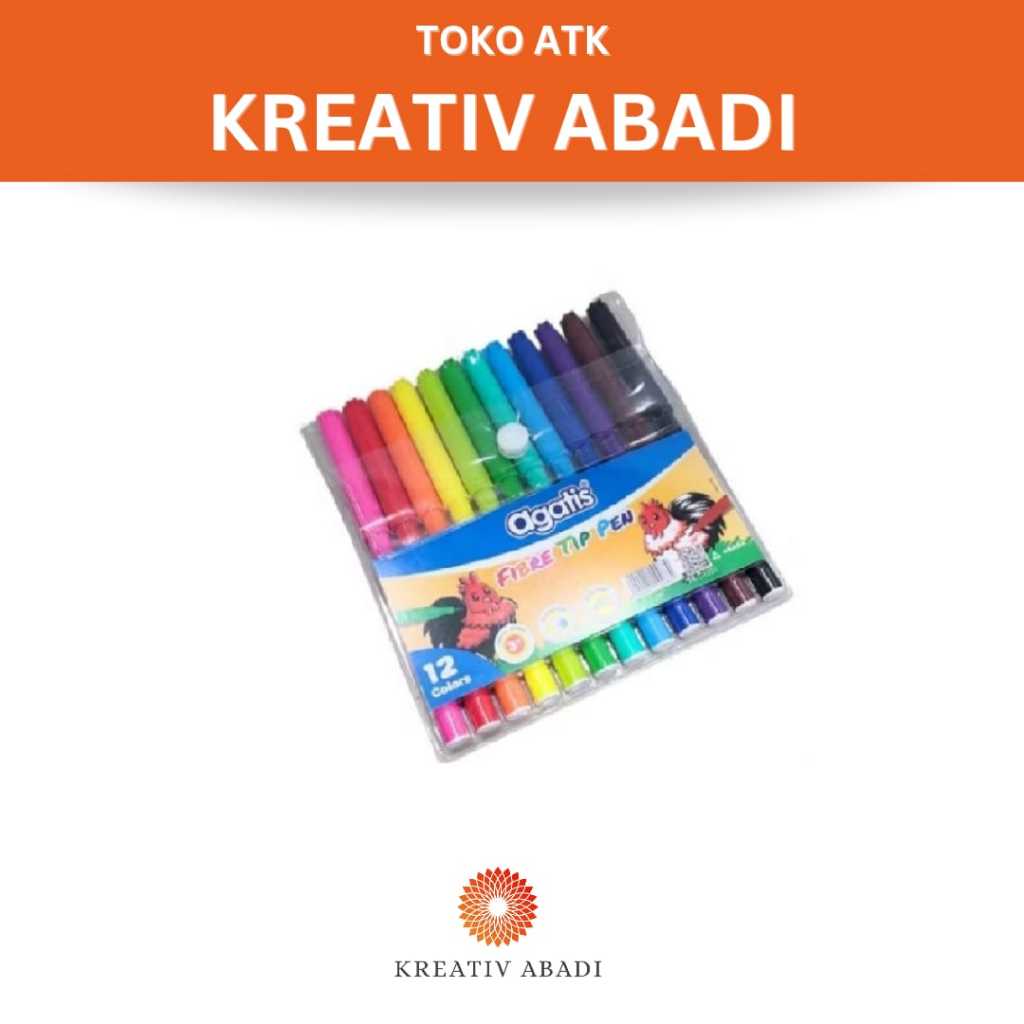 

KREATIV ABADI - AGATIS FIBER TIP PEN 12 PENCIL WARNA