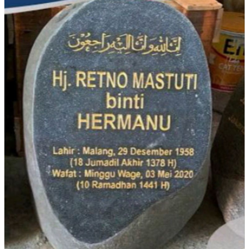 Batu nisan batu kali/batu nisan batu alam/batu nisan minimalis