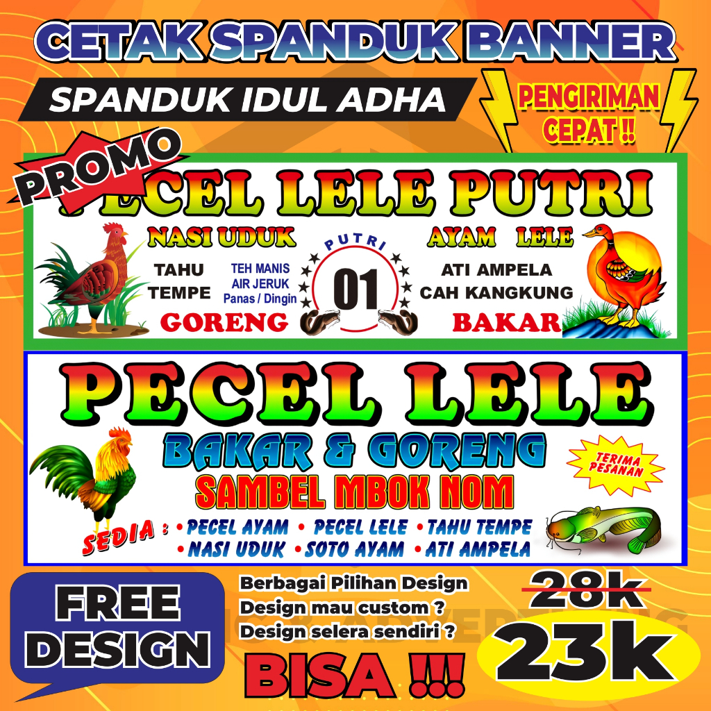 Cetak Lalapan Banner / Spanduk / Backdrop / Baliho Murah Cepat