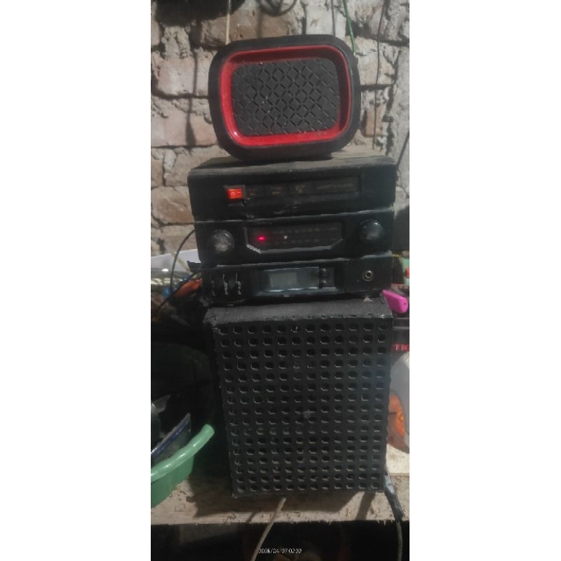 tape mini compo radio on tape of/mati!!..gelombang penuh bersih tidak kemrosok( bonus spiker)