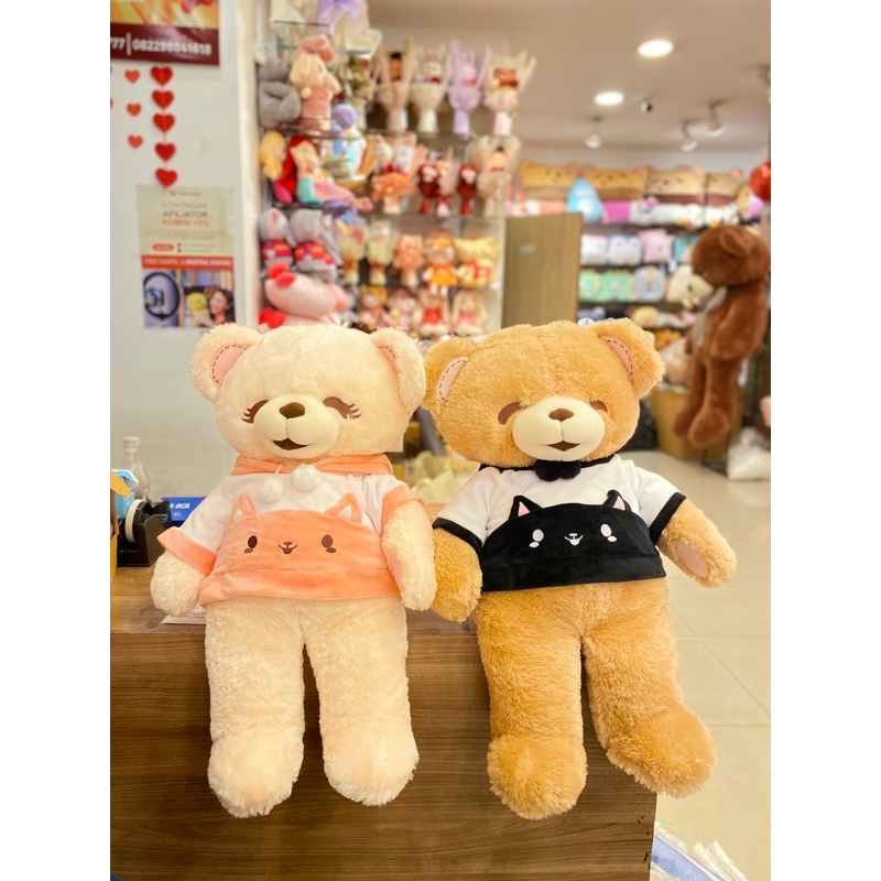 ORI ISTANA BONEKA ISBON TEDDY BEAR BERUANG BONEY BONITA HOODIE CAT 63cm
