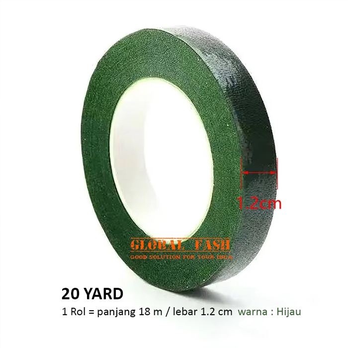 

Floral Tape Hijau / Solatip batang Daun bunga / Isolasi lem Tangkai Bunga / tape flower tankai bunga