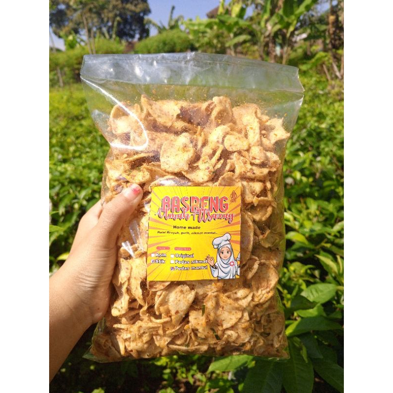 

Bareng koin,pedas nikmat, extra daun jeruk, gurih, renyah, 500g