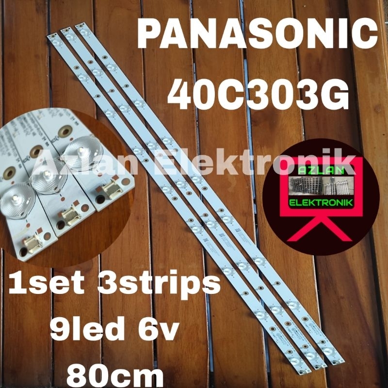 BACKLIGHT LED TV PANASONIC TH- 40C303G LAMPU BL 40C303G 9LED 6V
