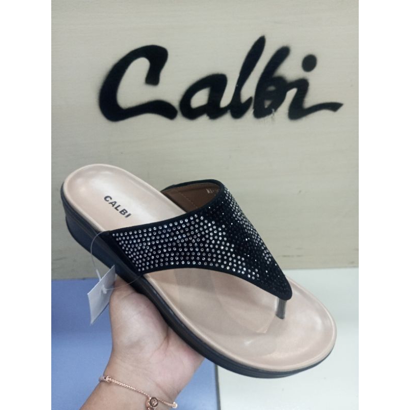 Sandal Wanita Wedges Calbi Original Artikel MX 1636 Model Jepit Hak 5 CM Size 36-40