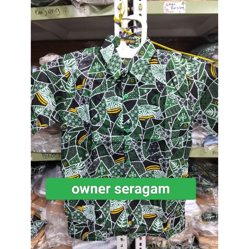 Baju batik UKS pendek SD Sidoarjo