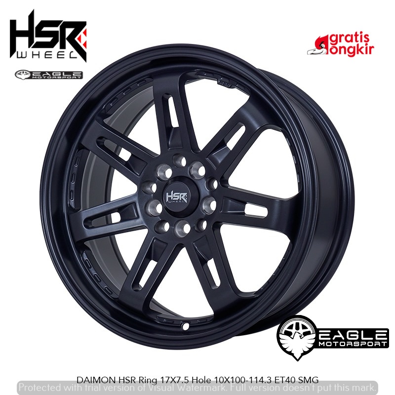 Velg Mobil Ring17 HSR DAIMON Untuk Brv Hrv Rush Apv Expender Dll r17