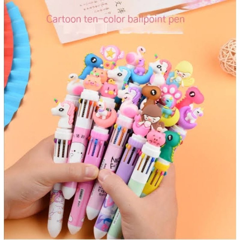 

GALERI NASYWA - Pulpen 10 Warna Pulpen Karakter Banyak Variasi Warna Pulpen Lucu