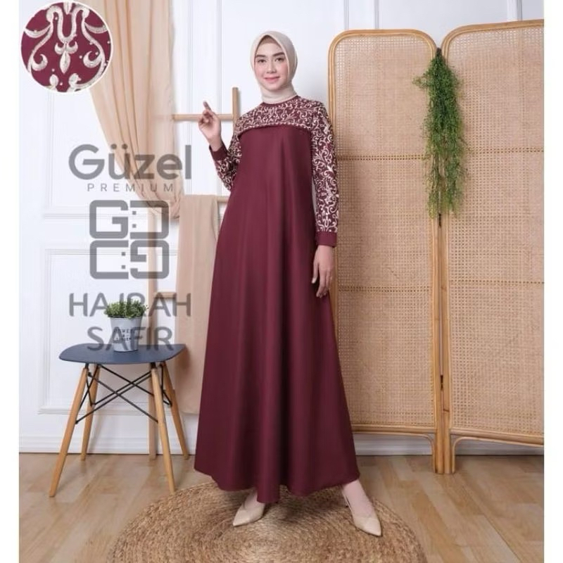 Gamis Hajrah Safir Kualitas Katun Toyobo Premium