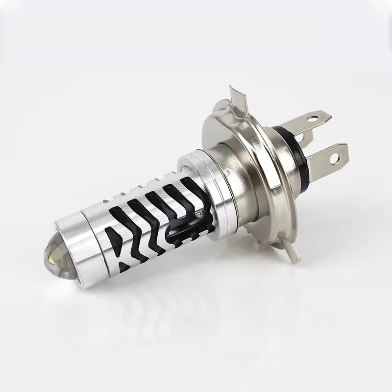 Lampu LED H4 Laser senja biru lampu utama motor putih kuning super terang